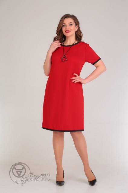 Платье 450 красный Lady Line