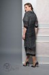 Платье 1233-1 черный+бордо цветы Lady Style Classic