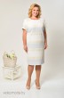 Платье  1339 белый+серо-бежевый Lady Style Classic