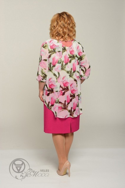 Платье  1343 розовый Lady Style Classic