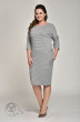 Платье  1379 серый+полоска Lady Style Classic