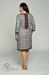 Платье  1427-1 серый+бордо Lady Style Classic