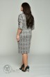 Платье 1525-2 серый+бордо Lady Style Classic