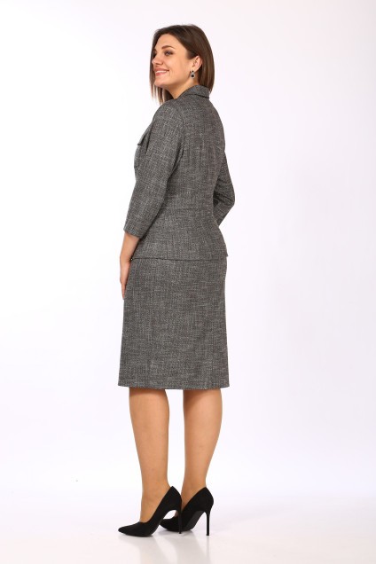 Костюм с юбкой 1548-1 темно-серый Lady Style Classic