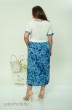 Платье  1581 белый+синий Lady Style Classic