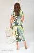 Платье  1605 зеленые тона+бело-голубой Lady Style Classic