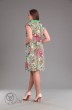 Платье 874 цветы+зеленый Lady Style Classic