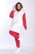 Спортивный костюм 2778 молочный + красный Ladysecret