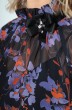 Блузка 11240 черный + цветы LeNata