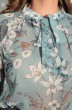 Блузка 11589 зеленый + цветы LeNata