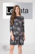 Платье 11958 серый+цветы LeNata