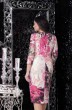 Платье 12590 розовый+цветы LeNata