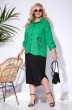 Костюм с платьем 1190 зеленый + черный Liliana-style