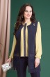 Костюм брючный 700В желтая блузка Liliana-style