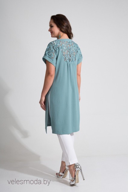 Блузка 713 пыльно-бирюзовый Liliana-style