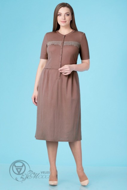 Платье 1661 коричневый Linia-L