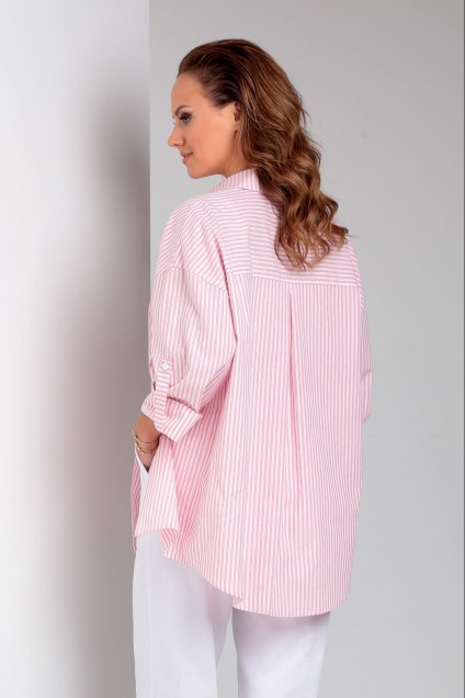 Рубашка 897 розовая полоска Liona