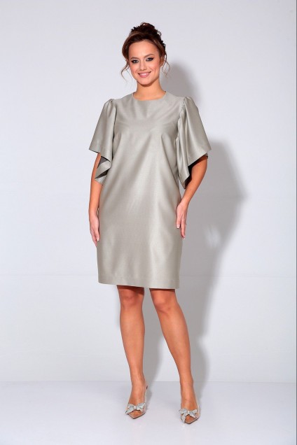 Платье 870 бежево-серебристый Liona