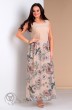 Комплект с платьем 487 бежевый+бежевые цветы Liona