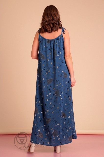 Комплект с платьем 589 беж+синий Liona