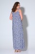Костюм с платьем 589 белый + голубой Liona