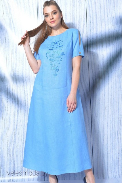 Платье 419-012 голубой MALI