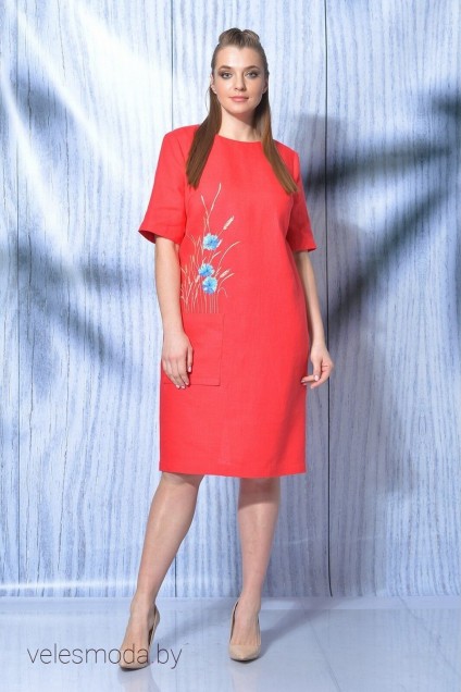 Платье 419-014 красный MALI