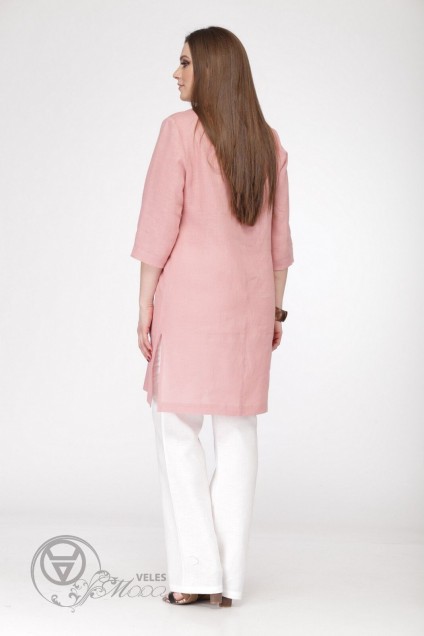 Платье-туника 424 розово-серый MALI