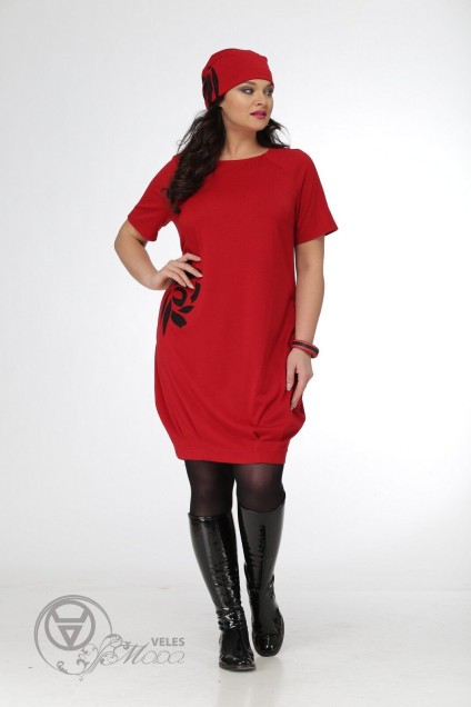 Платье 427 темно-красный MALI