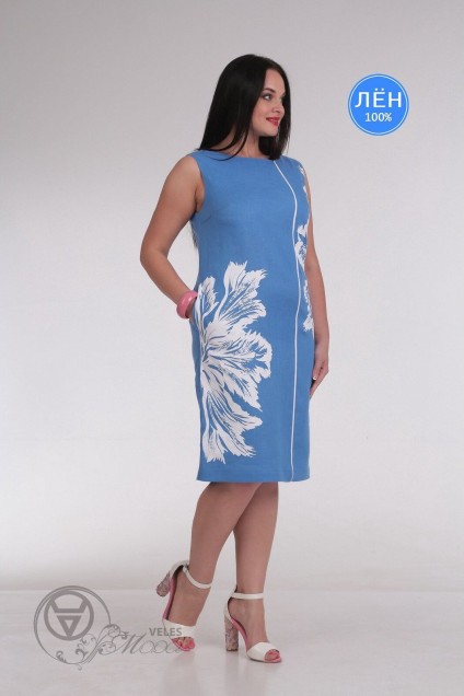 Платье 440 голубой MALI