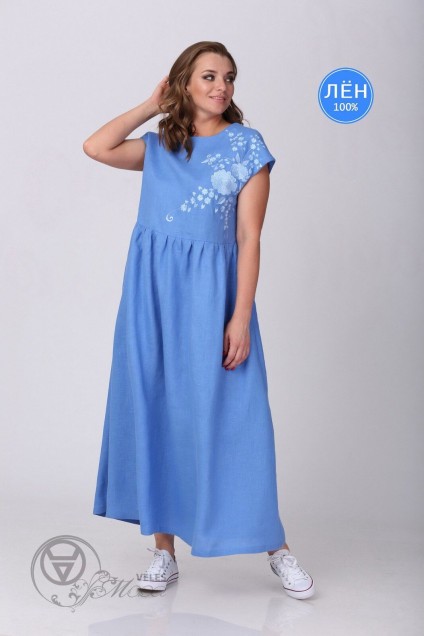 Платье 441 голубой MALI