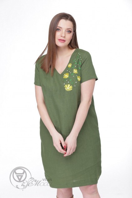 Платье 486 зеленый MALI