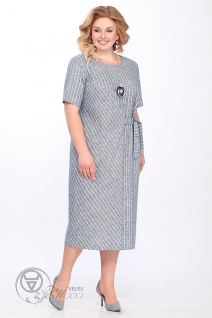 Платье 3.1294 серый+белая полоска Matini