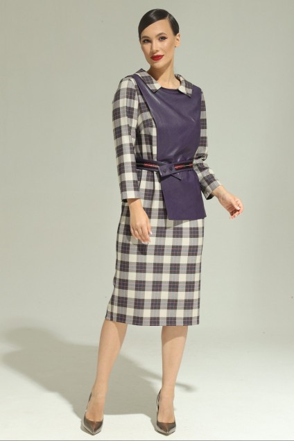 Костюм с платьем 2003 фиолет Магия Моды