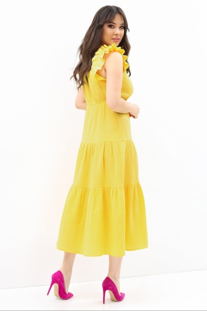 Платье 2098 желтый Магия Моды