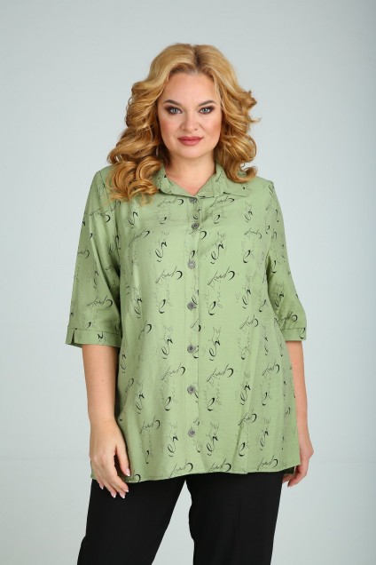 Блузка 061-1 зеленый MammaModa