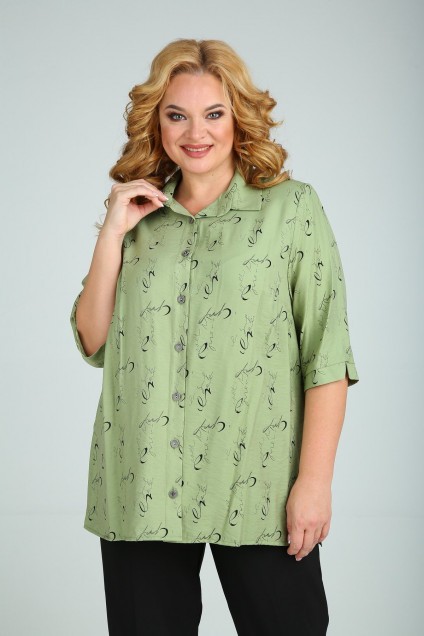 Блузка 061-1 зеленый MammaModa