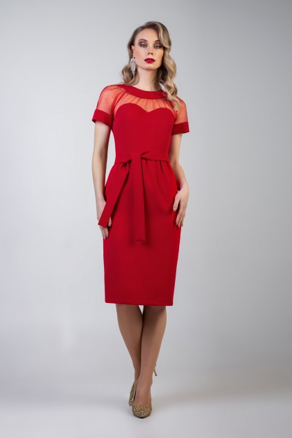 Платье 357 красный Marika