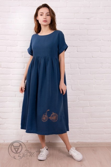 Платье 1762 темно-синий ID fashion