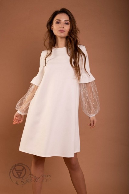 Платье 1866 белый ID fashion