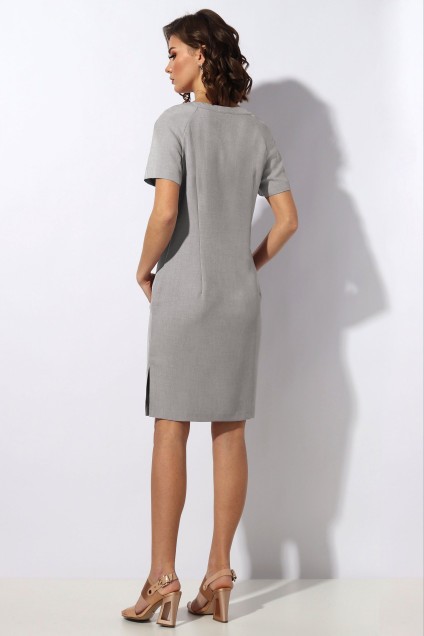 Платье 1141-6 светло-серый Mia-Moda