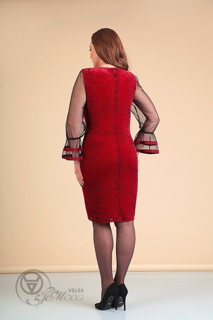 Платье 659 красный MichelStyle