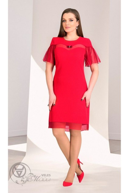 Платье 668 красный MichelStyle