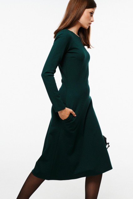 Платье 1059-2 темно-зеленый  milmil