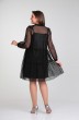Платье 1137 черный + гусиная лапка Milora