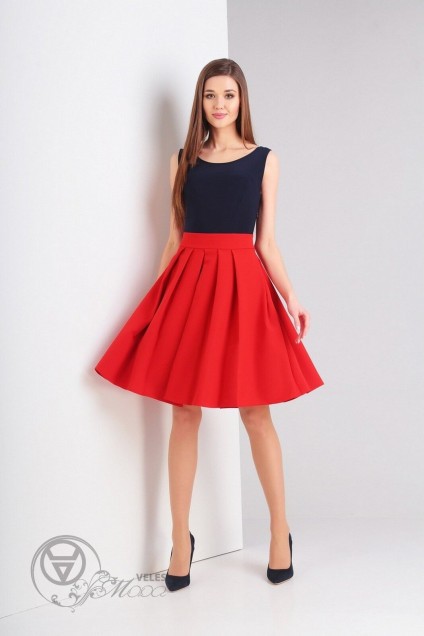 Комплект с платьем 390 красный Milora