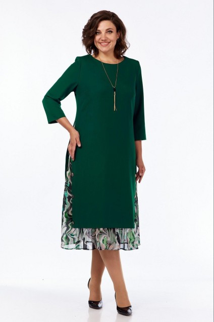 Платье 758-1 зеленый + разводы Milora