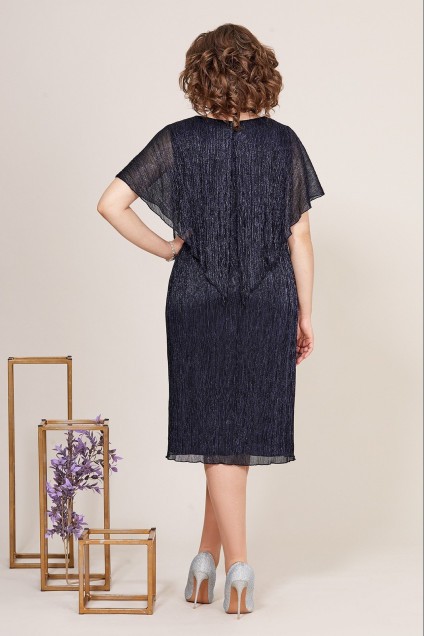 Платье 5258-4 темно-синий Mira Fashion