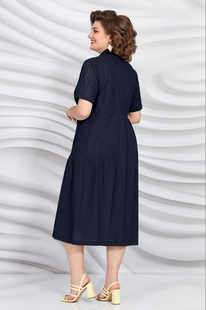Платье 5405-3 темно-синий Mira Fashion