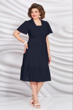 Платье 5409-2 темно-синий Mira Fashion
